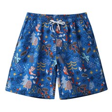 ATEAM 男士藍鳥沙灘泳褲, 混合色