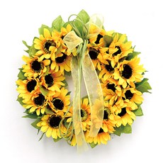 Garden in the City 仿真向日葵花環, 混色