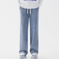 Elsso 男士標準鬆緊帶寬版牛仔褲