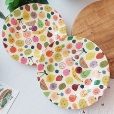 라이스 원형접시 20cm, 해피프룻, 2개