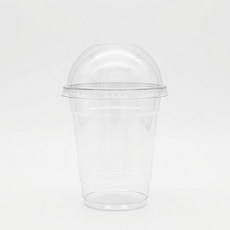 Draw Life 透明PET冰杯 92mm 50入 + 圓頂蓋 50入 套組 470ml, 1套