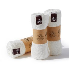 NamuDream 日常洗臉面巾, 象牙, 3個