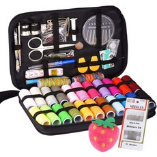 便攜式高級縫紉針線17件組+針墊+豪華手縫針, 混色, 1套