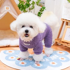 Lanboer 寵物Eyes極細纖維連身衣, 紫色, 1個