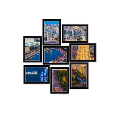 Sweet Space 裝飾居家 Modern City 8格多功能相框貼紙 選項22, 黑色