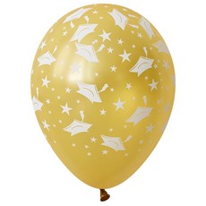 셈퍼텍스 졸업축하 풍선 30cm 12p, 펄골드, 1개