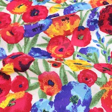 Leuhome 20支棉布料 鮮豔花朵布料, 多色, 1個