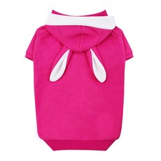 YOUTHDOG 寵物粉色兔子衣服服裝連帽衫