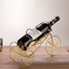 Allincell 現代居家紅酒架 33 x 13.5 x 18.5 cm, 1個, 三輪車金色
