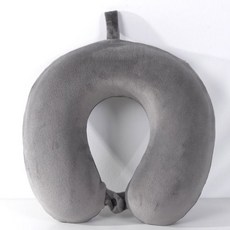 可掛式收納基本款U型頸枕 MO758, 深灰色