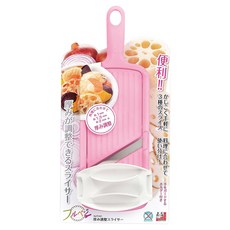 Fulvege 便利的厚度可調式切片刨絲刀 廚房用蔬菜切片器, 粉紅色, 1個