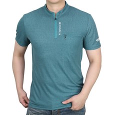 마운티스트 남성용 이온 플러스 반팔 집업티