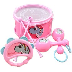 節奏樂器玩具鼓組, 粉色的, 1組