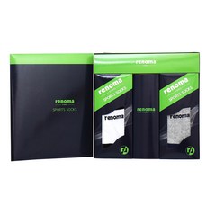 Renoma 男式戶外運動襪 2 雙裝禮品套組, 灰色, 白色