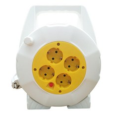 TOOLCON 電線捲盤 4孔 TCR-15, 1個, 15m, 白色