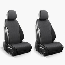 CARTEM Edge Line 麂皮座椅套 CT439, 摩登黑, 2個