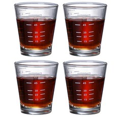 義式濃縮咖啡刻度盎司杯 60ml, 單一顏色, 4個