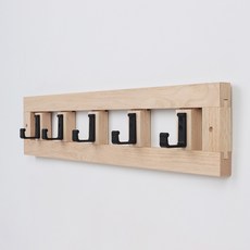 ALLGORR 原木5鉤衣架 相框型 中, 1個, 黑色