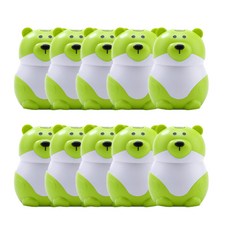 室內裝飾小熊熊順順牙籤筒 YT_RC244, 綠色, 10個