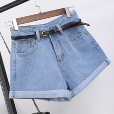 Goodif 女士高腰腰帶設計短褲