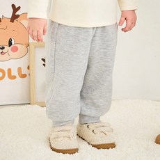 mollimelli friends 簡約星星刷毛束口褲