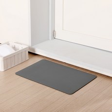 비비키 소프트 규조토 미끄럼방지 발매트, 무지 다크그레이