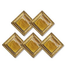 香奈利亞風鈕扣 21mm, 黑金色, 5個