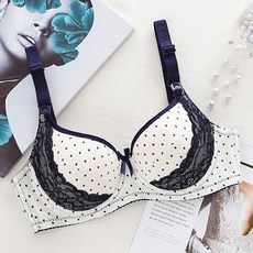 孕婦圓點蕾絲蝴蝶結哺乳內衣