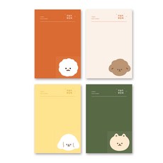 DASH AND DOT 1個月學習計劃本 4款+易撕貼紙組, Carrot/Yogurt/Mango/Avocado