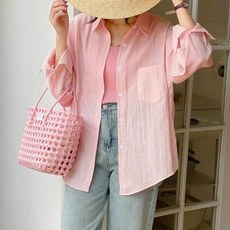 andstyle 女款Rhodia粉彩基本款長袖襯衫