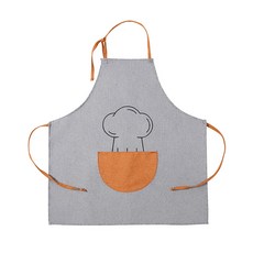 布料廚房圍裙 E_RD_113, 灰橘色, 1個