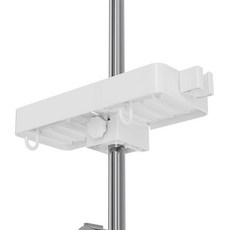 심플사각 욕실 화장실 무타공 벽 코너형 접착 수납 정리대 선반, 화이트, 1개
