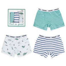 Maykids 兒童青少年男童侏儸紀風格莫代爾四角褲3件組