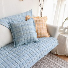 可愛格紋沙發墊