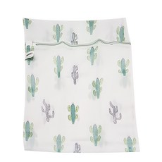 H&K家居 洗衣袋 40x50cm 洗衣網 細網洗衣袋 防變形護洗袋, 印花仙人掌, 1個