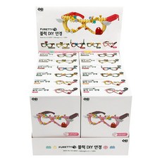 可愛積木 DIY 眼鏡 6款 x 2入組, 混色, 2套