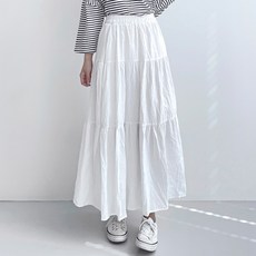 jalbba jean 女款柔軟蛋糕鬆緊帶長裙