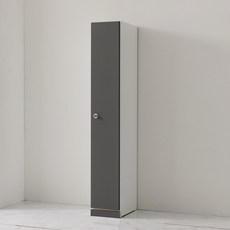 가구의가치 락카장 캐비넷 사물함 옷장 고객직접설치, LPM진그레이, 1단