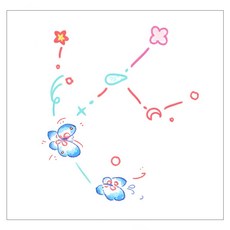 젤루나 깜찍한 파스텔 컬러 별자리 일러스트 바디 헤나 타투 스티커, 1개, T-248 황소자리