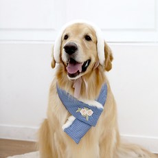 ITS DOG 寵物雪中花鋪棉圍巾, 藍色, 1個