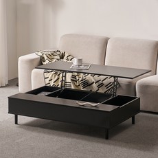 웰퍼니쳐 업네스 광폭 리프트업 테이블 1200 방문설치, 블랙