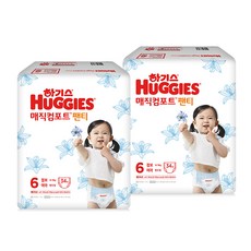 2021 신형 하기스 여아용 매직팬티 컴포트 팬티형 기저귀, 6단계, 68매