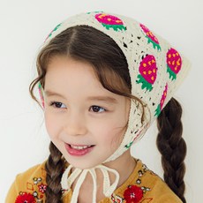 chenny bongbong 女童蘑菇針織頭巾