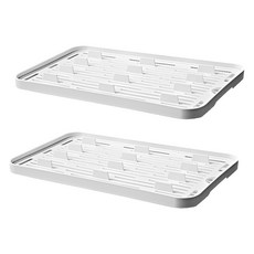 Saenghwalgongsik 餐具瀝水盤 2入, 白色 + 灰色, 1層