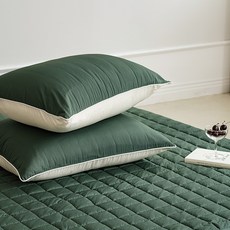 SesaOnline 柔軟防塵枕套, 1個, 深綠色