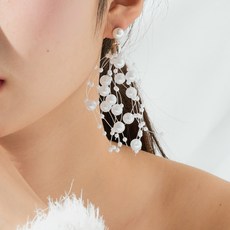 노이드비 여성용 파티 눈꽃송이 진주 귀걸이