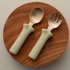 MODU'I 方字鍮器湯匙叉子組, 四季豆, 湯匙 + 叉子 + 收納盒, 1套