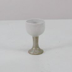 달소금 국산 도자기 손잡이 술잔, 크림옐로우, 1개