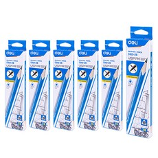 deLi 橡皮擦鉛筆 藍色 EC001, 2B, 72個