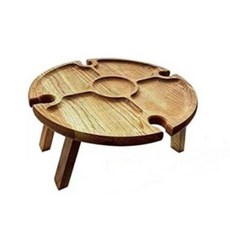 피크닉 야외 원목 테이블 접이식 휴대용 와인잔걸이, 혼합색상